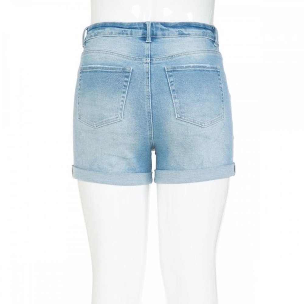 Plus Size Vintage Shorts With Destruction - Picture 3 of 3
